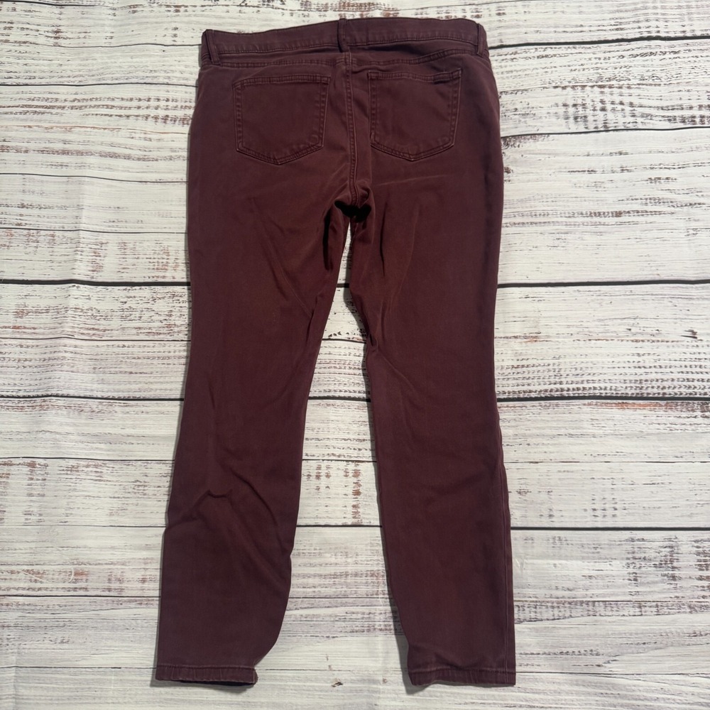 Ann Taylor Loft Curvy Straight Stretch Pants Maroon Women's Size 10 (Fits 32x23) - Picture 10 of 12